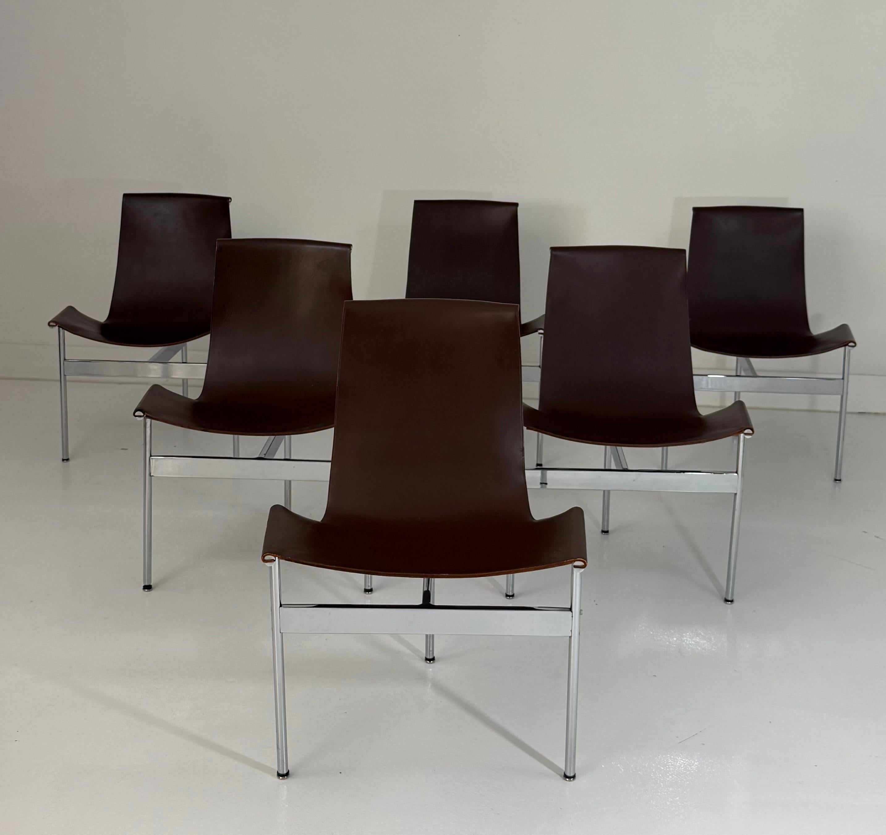 American Six “T” Side Chairs by Katavolos, Littell & Kelley for Laverne International For Sale