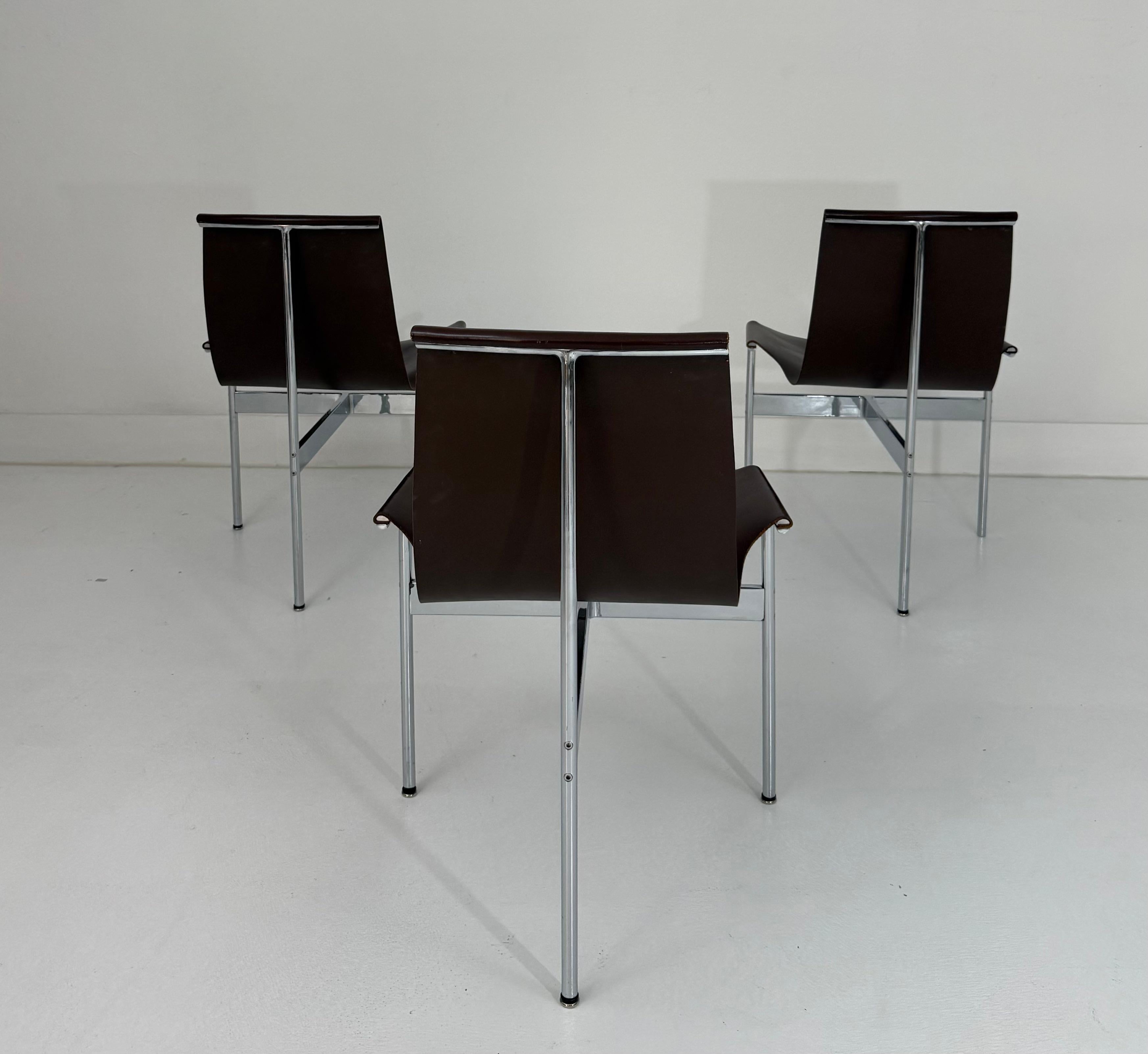 Six “T” Side Chairs by Katavolos, Littell & Kelley for Laverne International In Good Condition For Sale In Palm Desert, CA