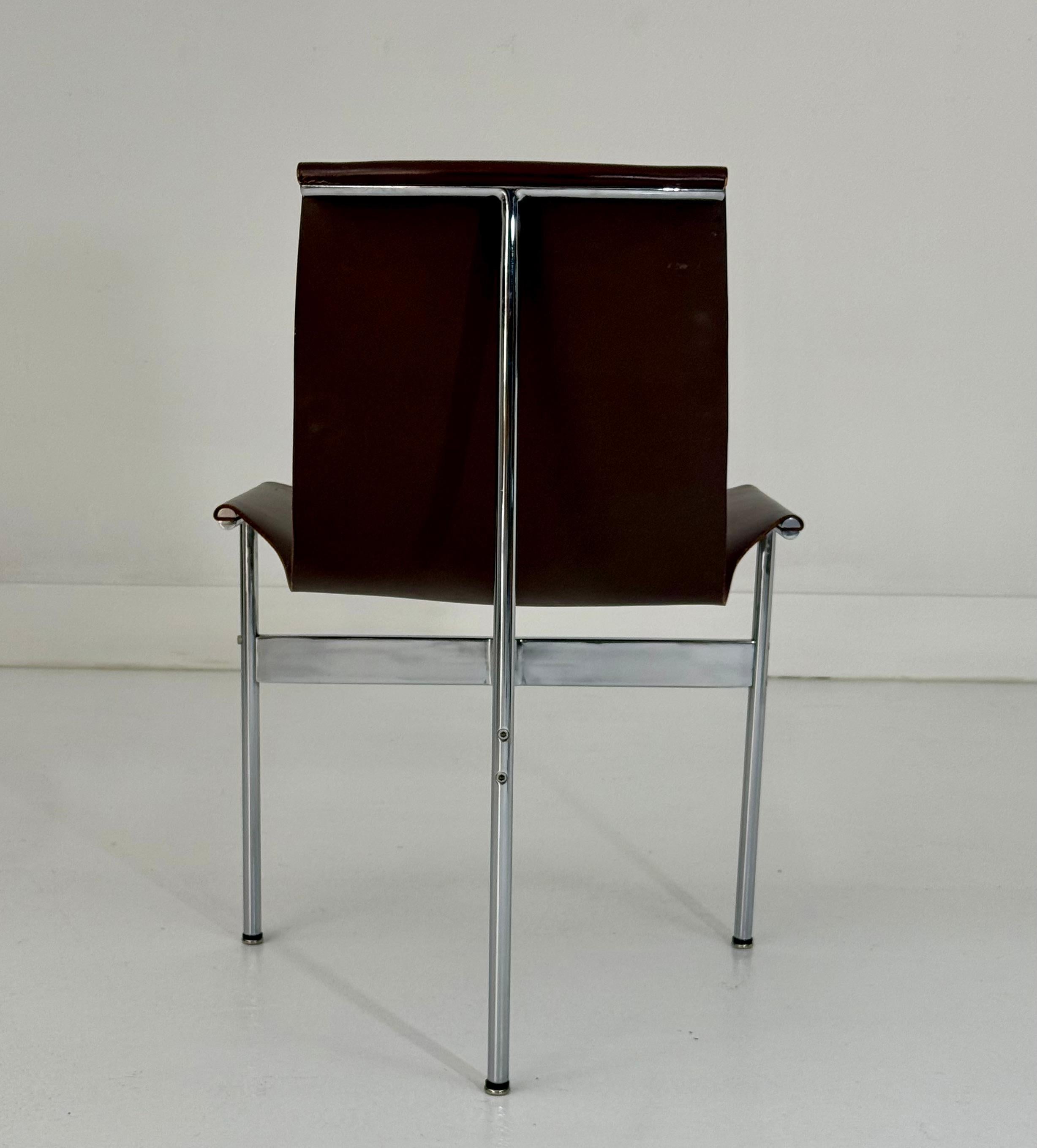 Six “T” Side Chairs by Katavolos, Littell & Kelley for Laverne International For Sale 1