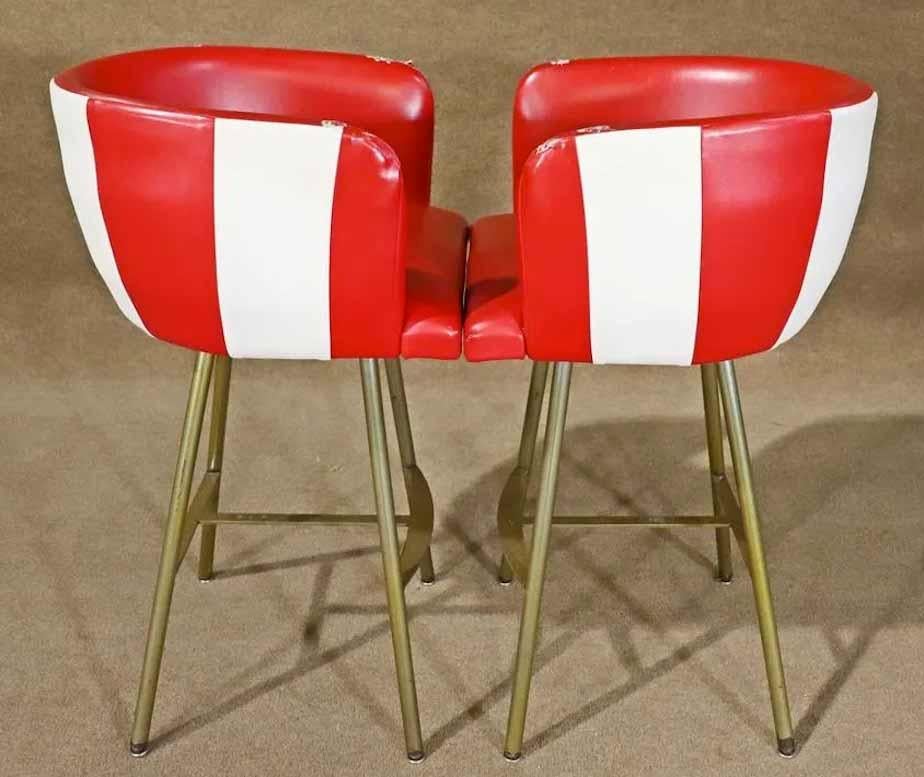 Mid-Century Modern Six Tall Stools For Sale