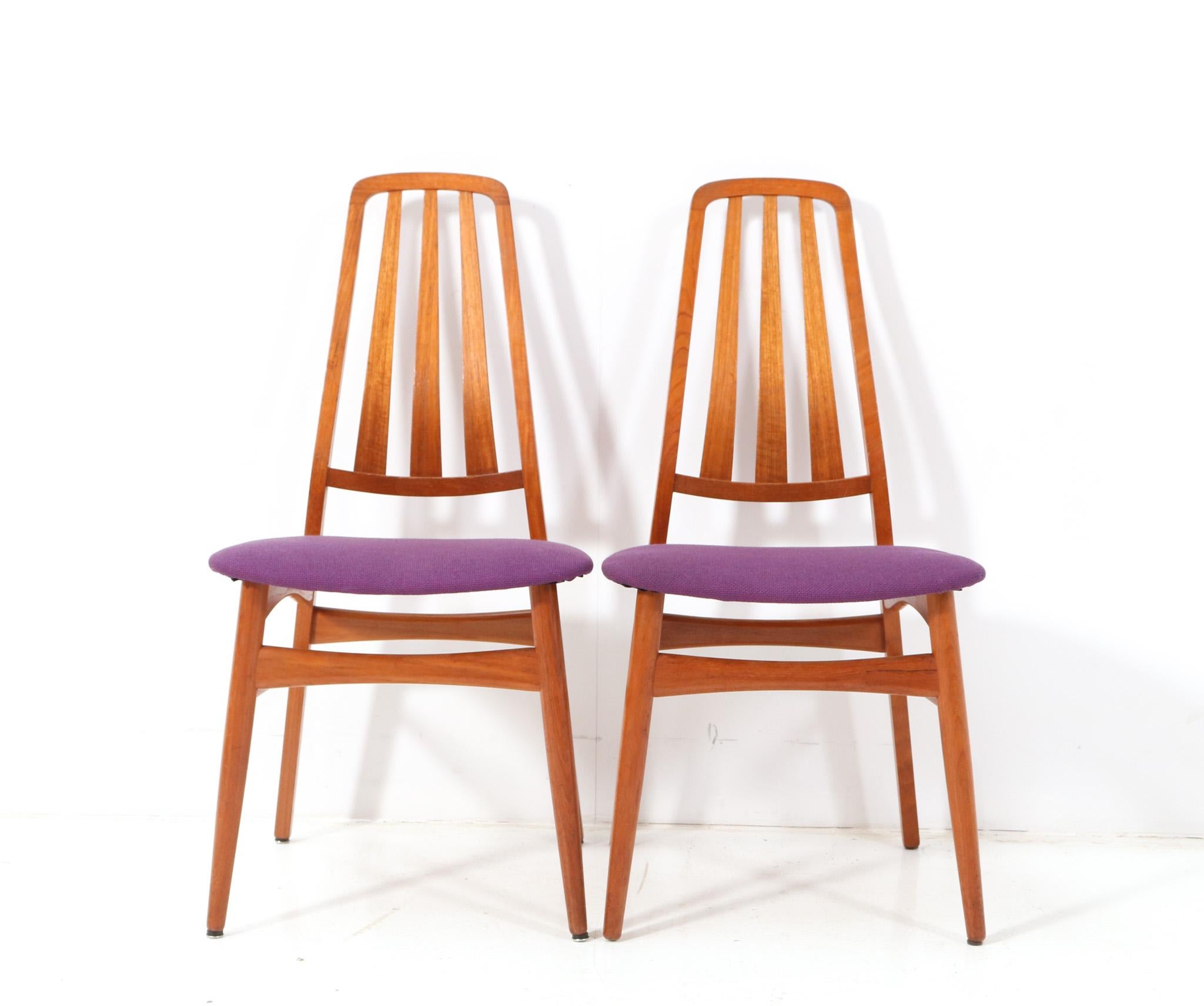 Mid-20th Century Six Teak Mid-Century Modern Dining Room Chairs, 1960s For Sale