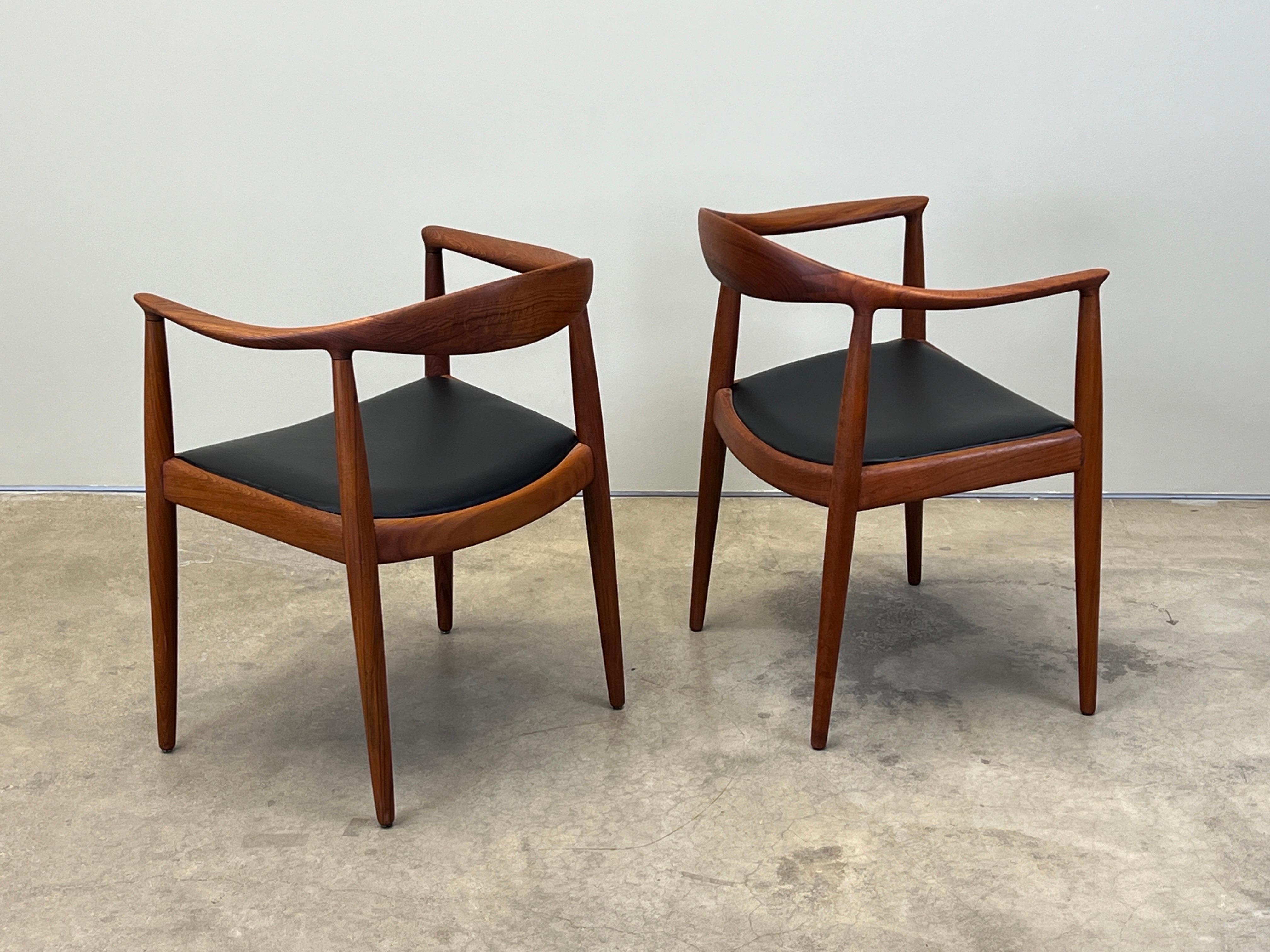 Six Teak Round Chairs by Hans Wegner 6