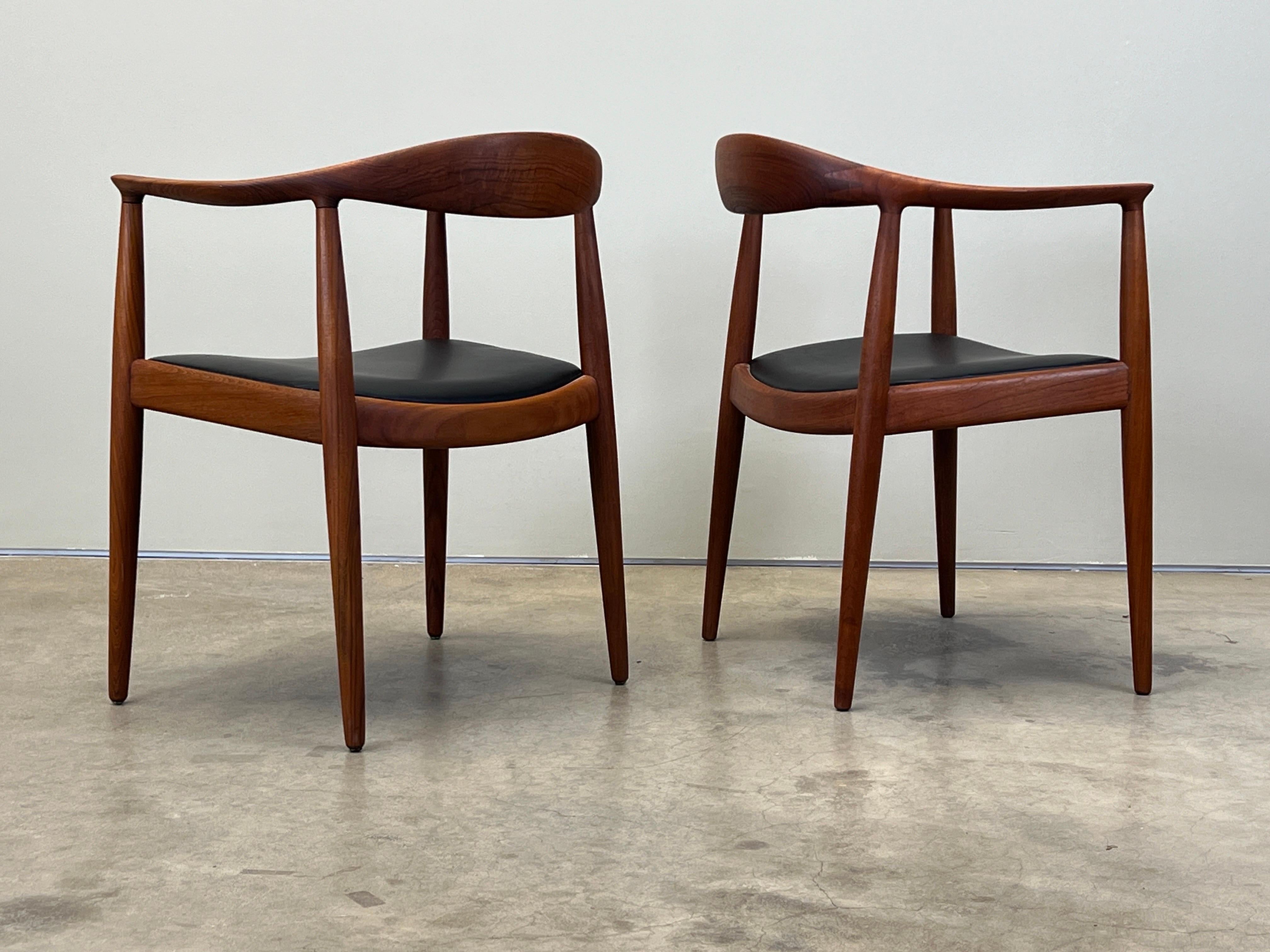 Six Teak Round Chairs by Hans Wegner 7