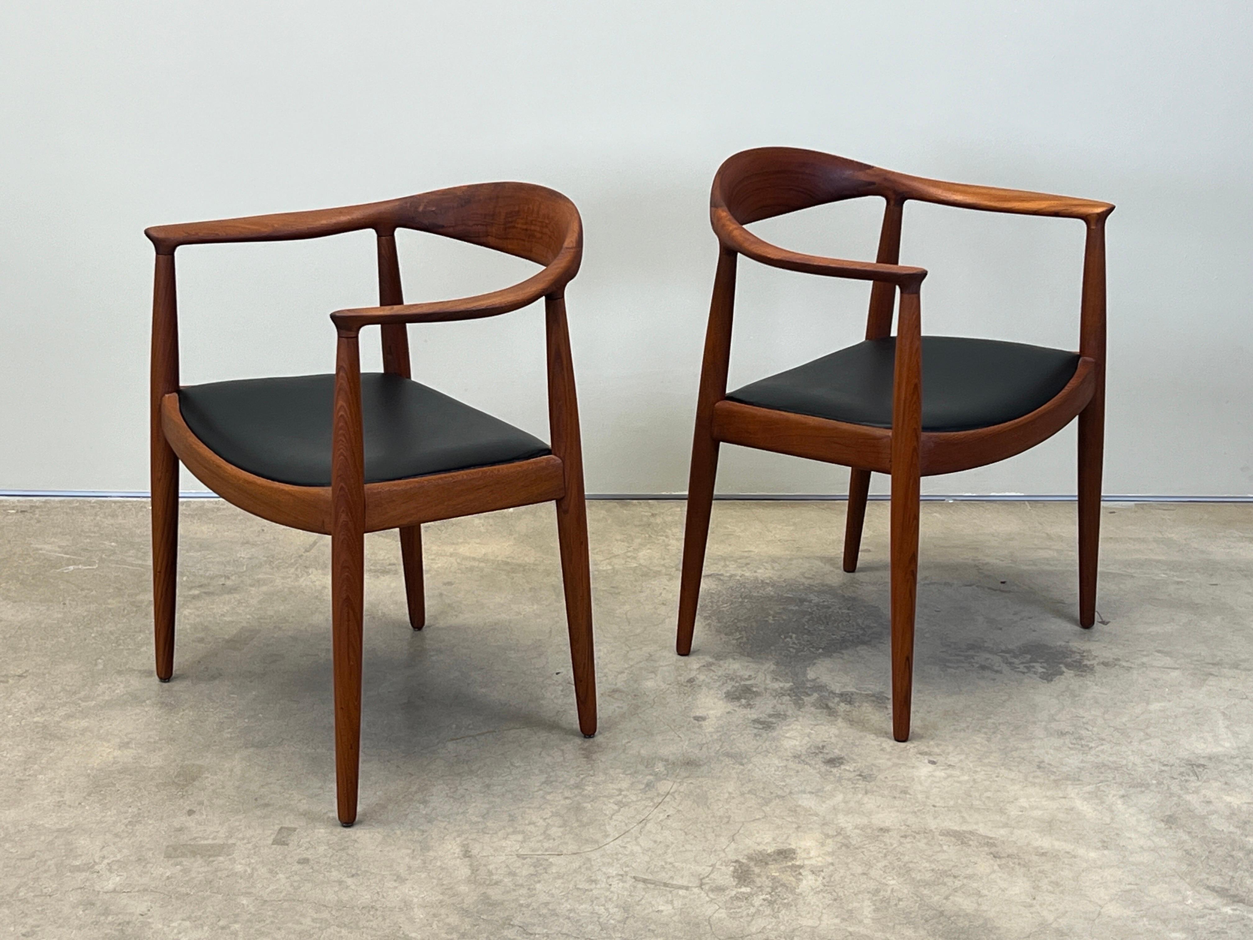 Six Teak Round Chairs by Hans Wegner 4