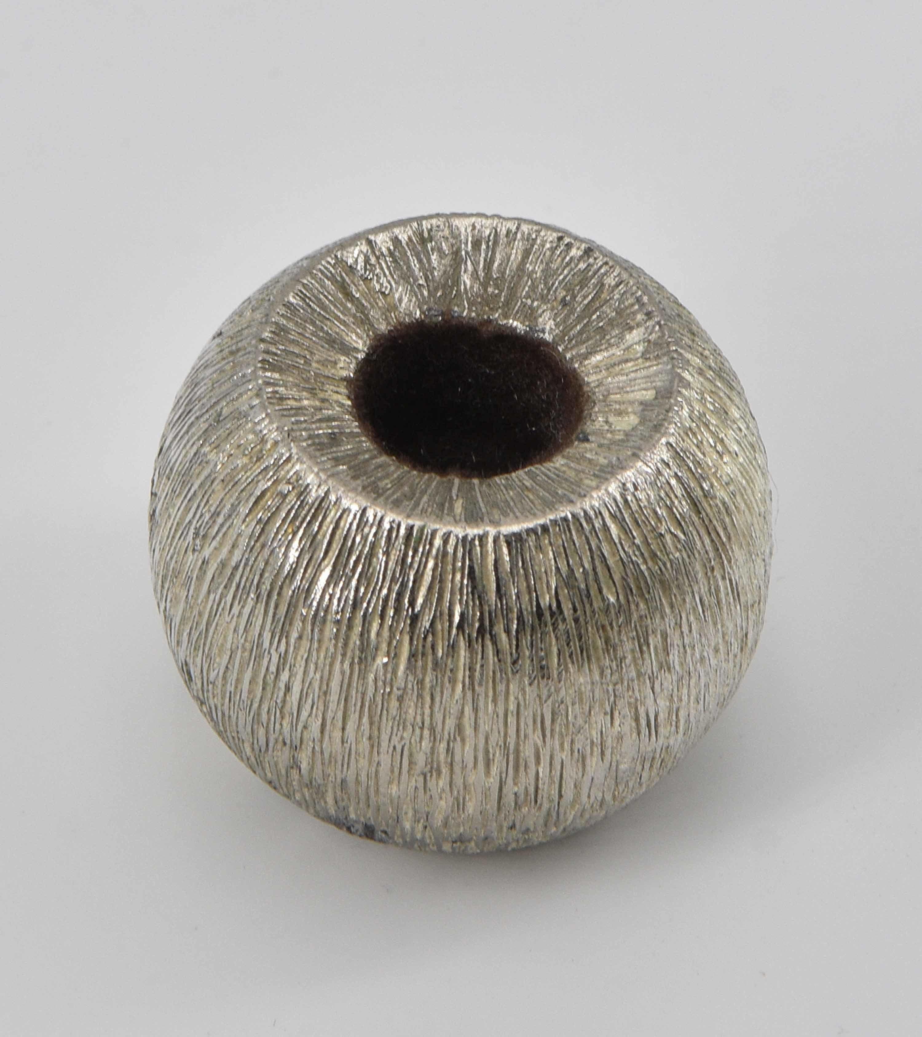 British Six Textured Bark Candle Holders Circa 1970 Gerald Benney Manner For Sale