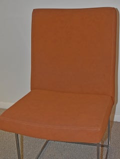 Six Thayer Coggin Chrome Dining Room Chairs Designed by Milo Baughman