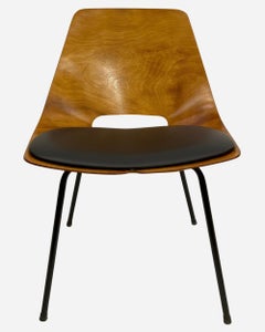 Six “Tonneau” chairs by Pierre Guariche, Editions Steiner, France, circa 1954