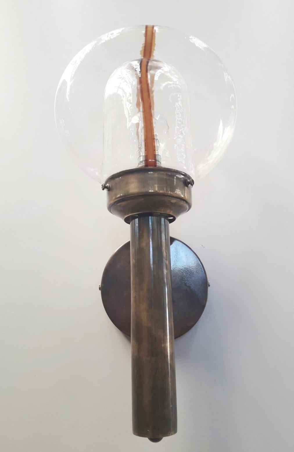 Bronzed Torch Sconce by Fabio Ltd - 3 available For Sale