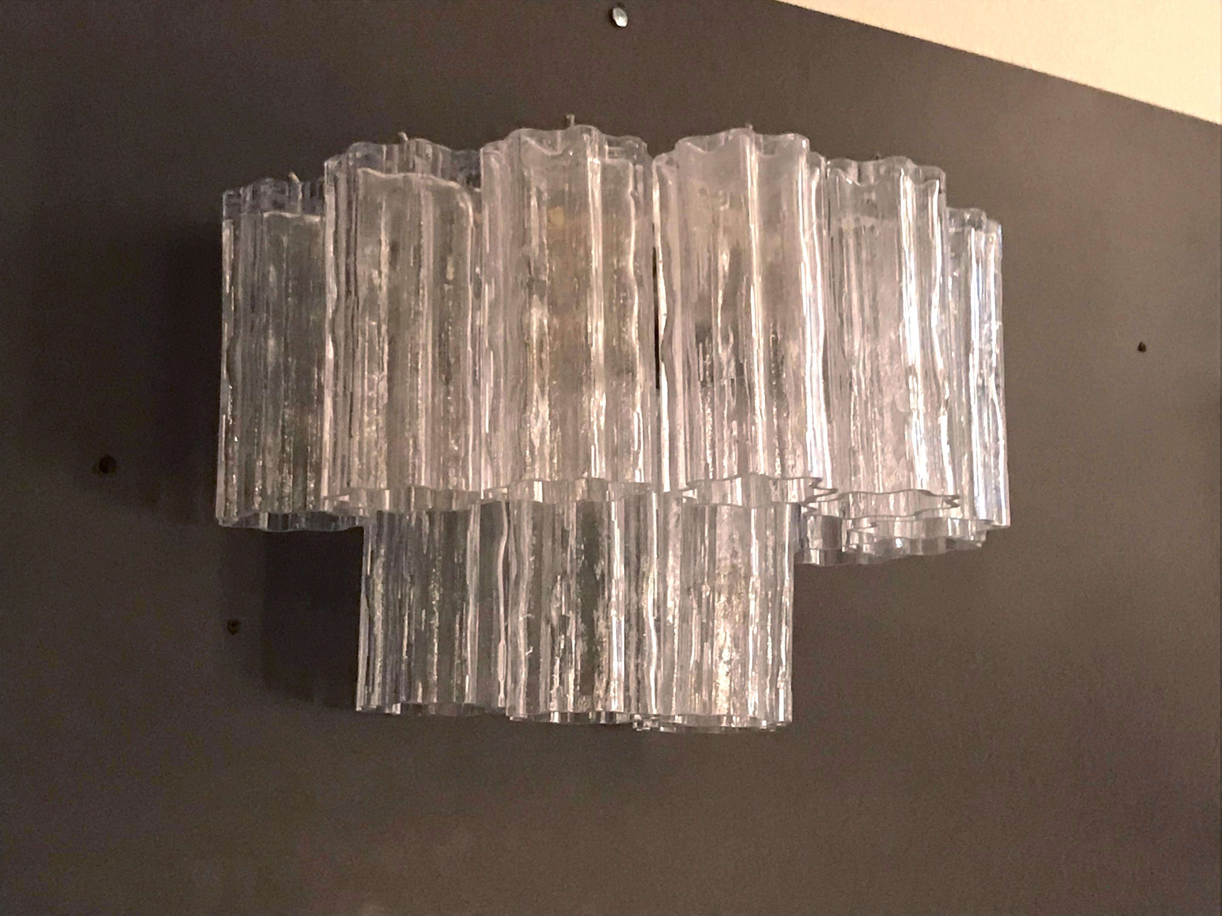 Mid-Century Modern Six Tronchi Sconces by Venini