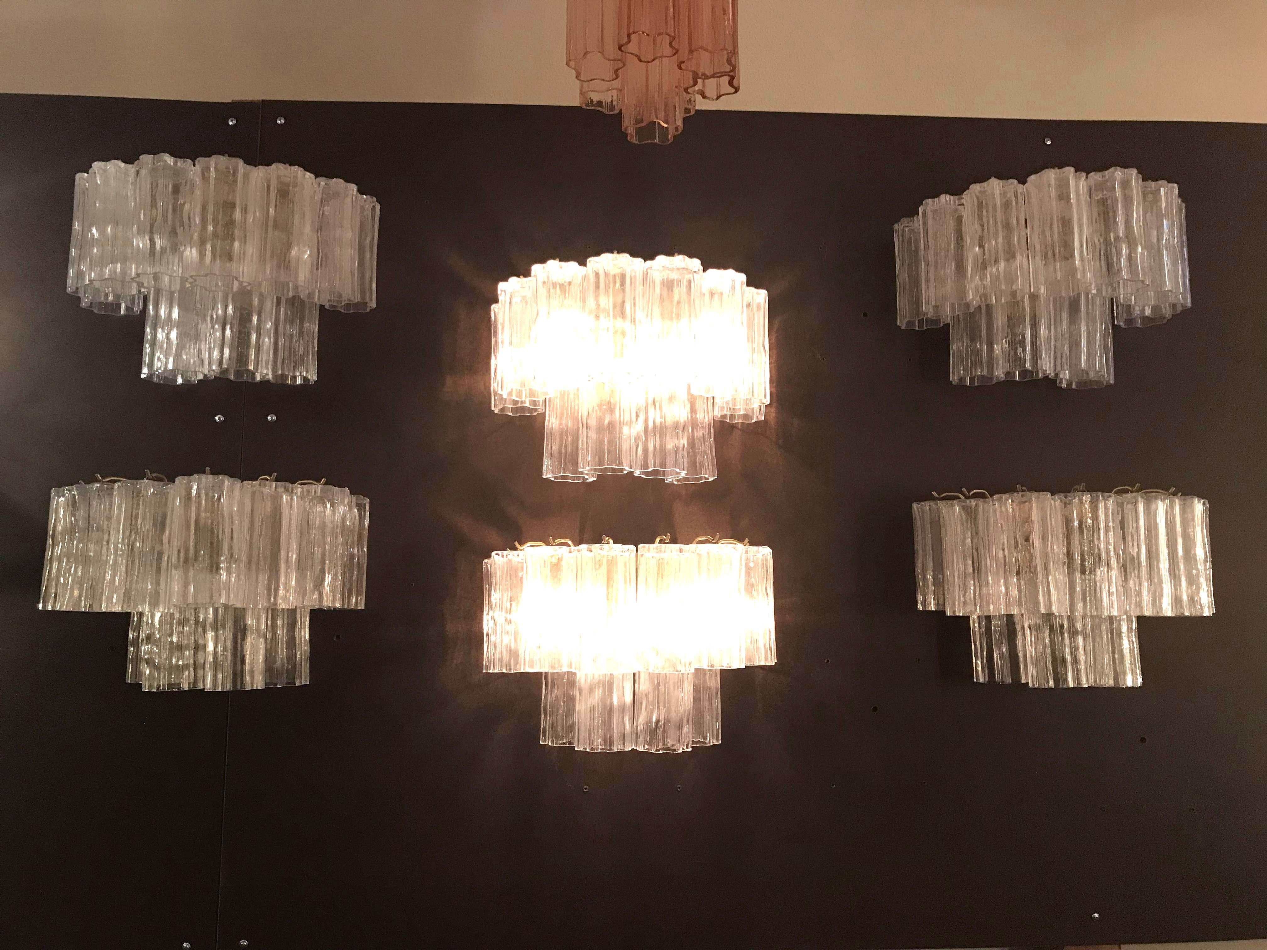 Mid-20th Century Six Tronchi Sconces by Venini