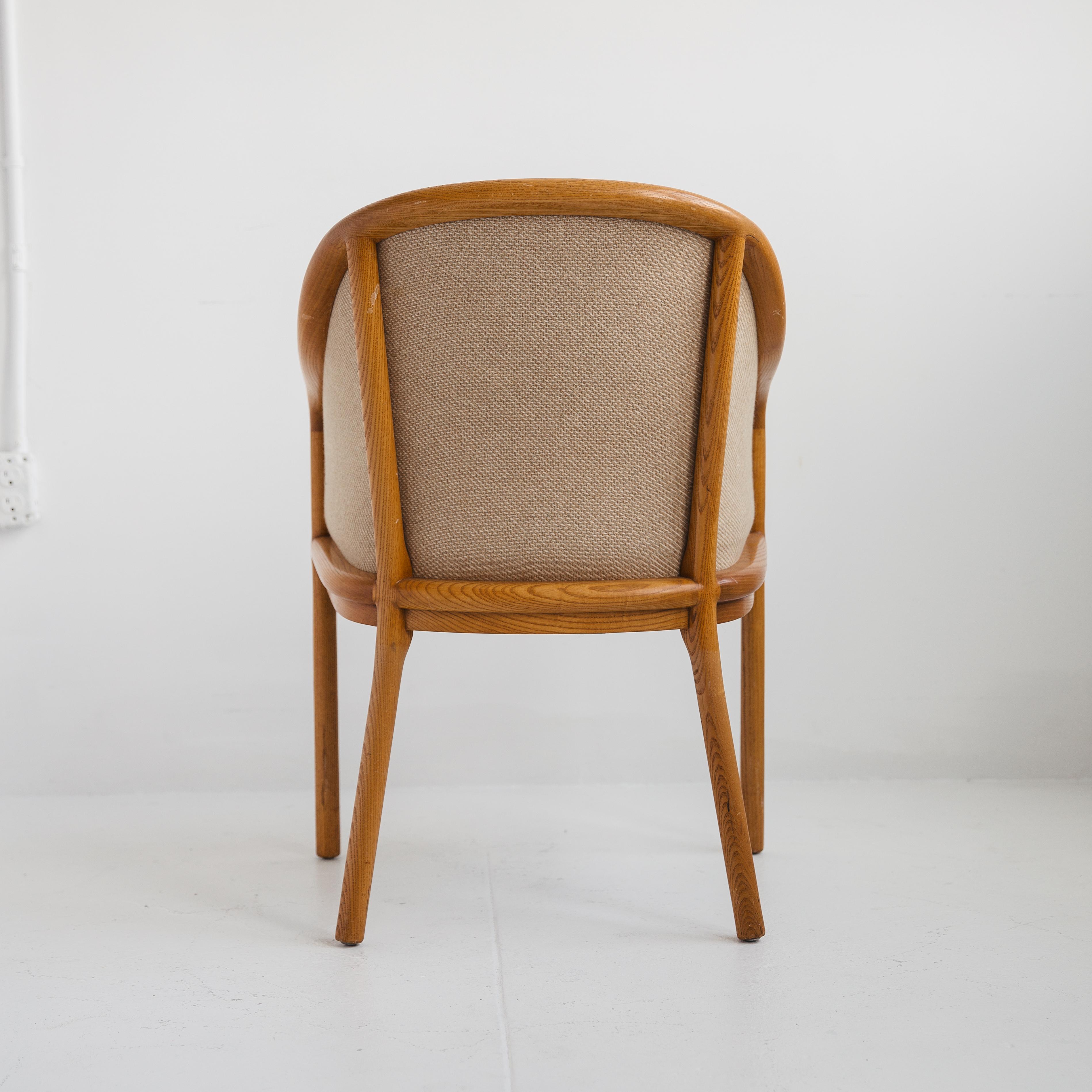 Six Vintage Upholstered Ward Bennett Dining Chairs, Mid-Century, American In Good Condition For Sale In New York, NY
