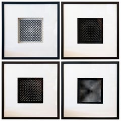 Four Vasarely Prints, Oeuvres Profondes