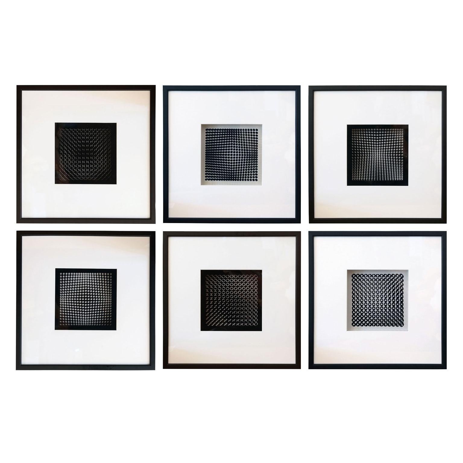 Six Vasarely Prints, Oeuvres Profondes