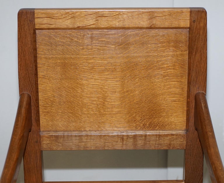 Six Very Rare 1950s Oak Robert Mouseman Thompson Dining