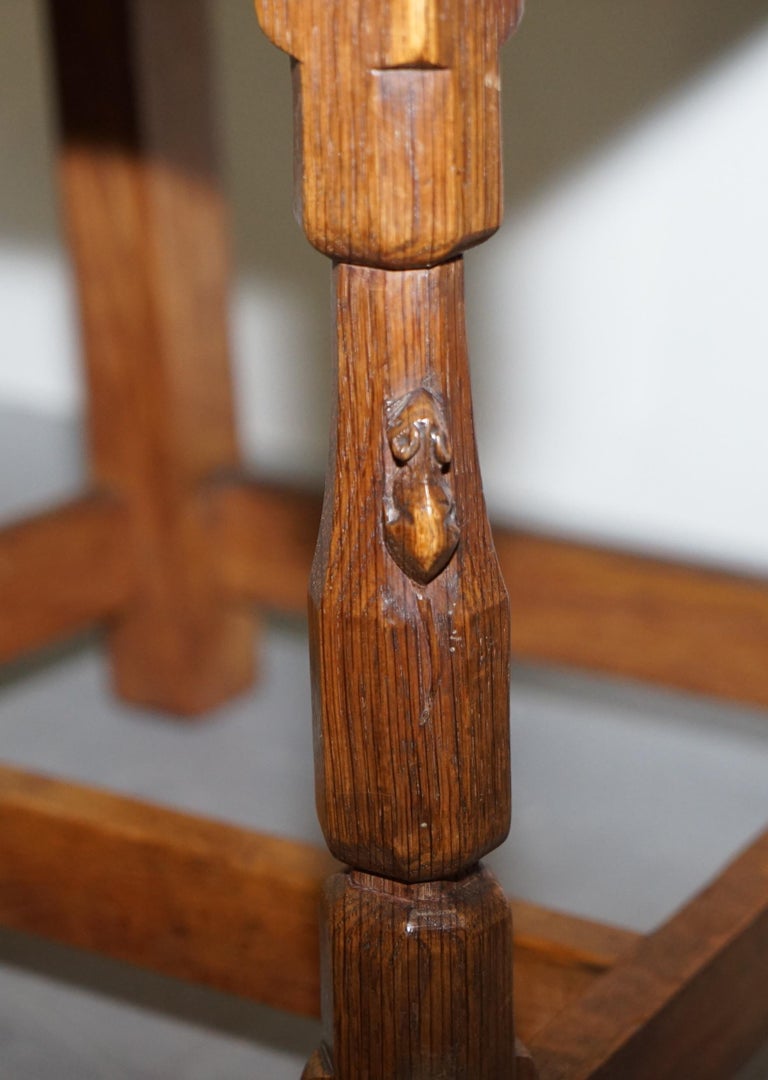 Six Very Rare 1950s Oak Robert Mouseman Thompson Dining