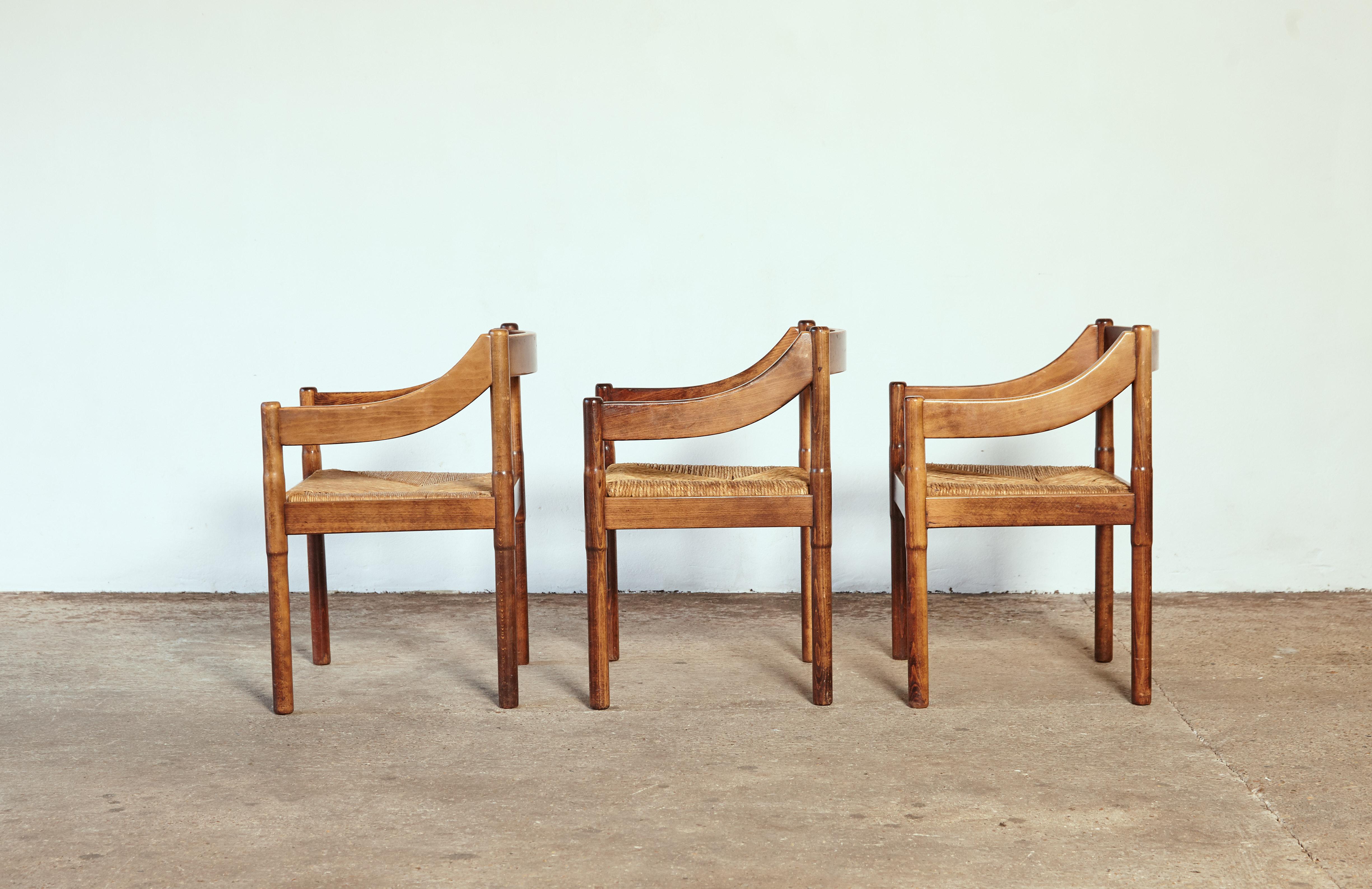 Six Vico Magistretti Carimate Dining Chairs for Cassina, Italy, 1960s 5