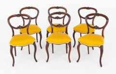 Six Victorian Balloon Back Dining chairs