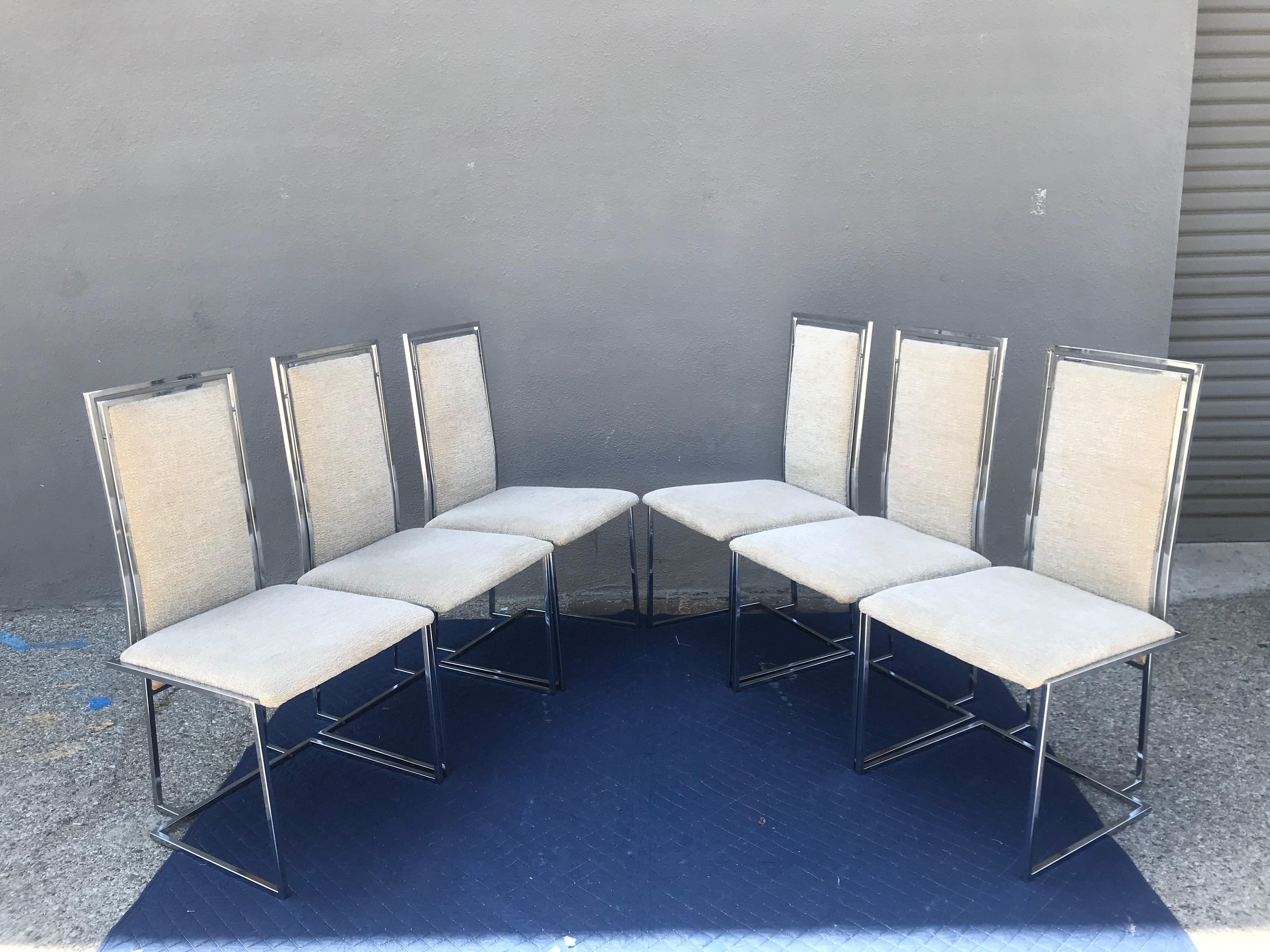 Six Vintage Architectural Dining Chairs 3
