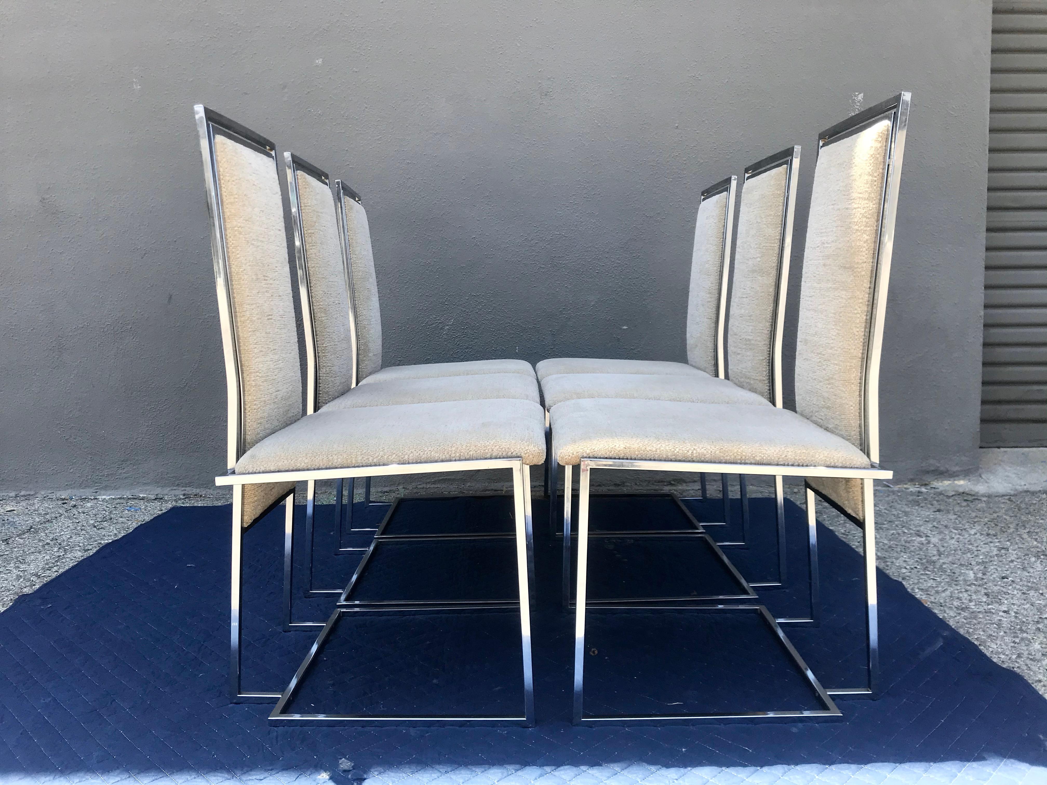 20th Century Six Vintage Architectural Dining Chairs