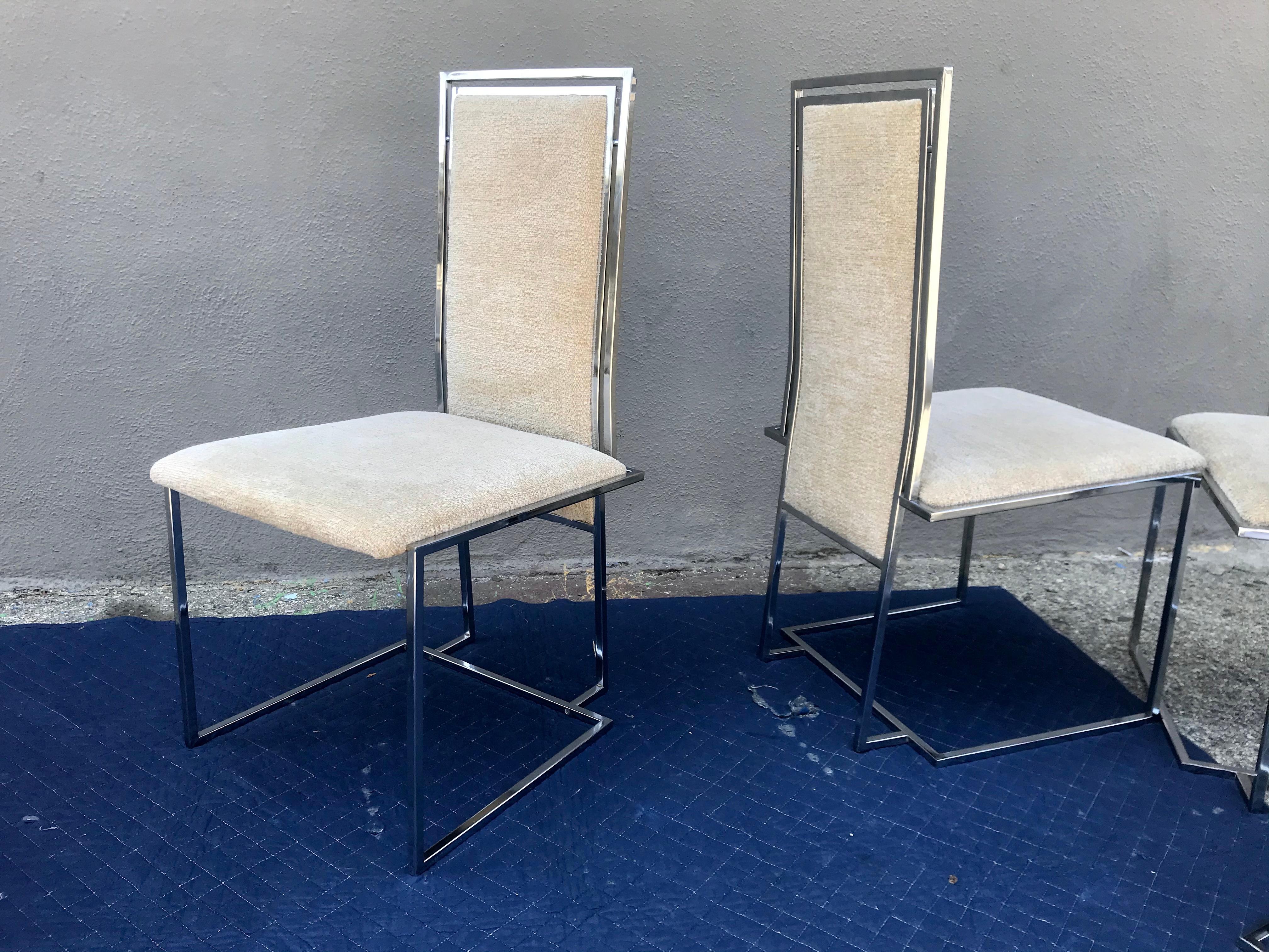 Steel Six Vintage Architectural Dining Chairs