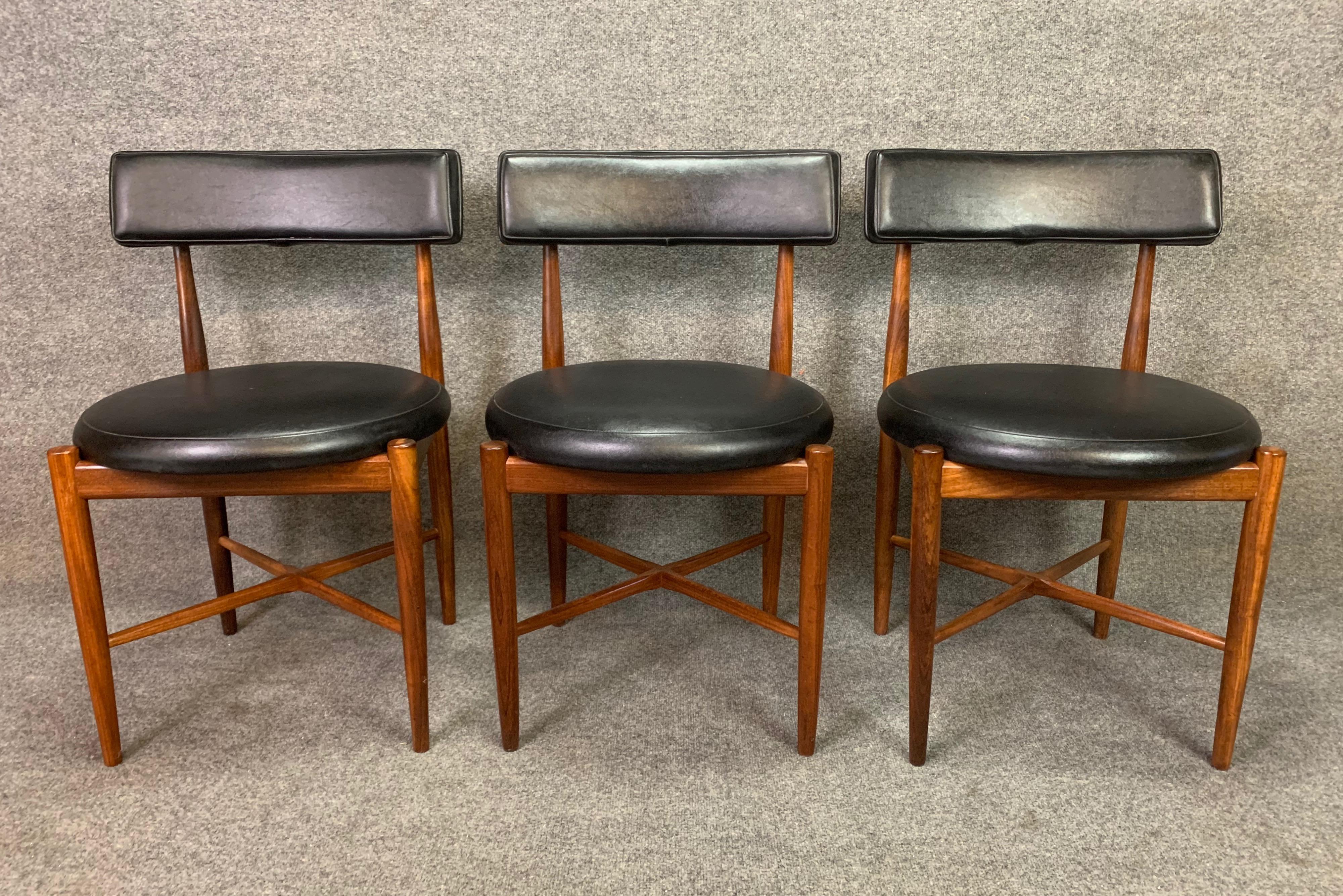 Mid-Century Modern Six Vintage British Mid Century Teak Dining Chairs by Victor Wilkins for G Plan
