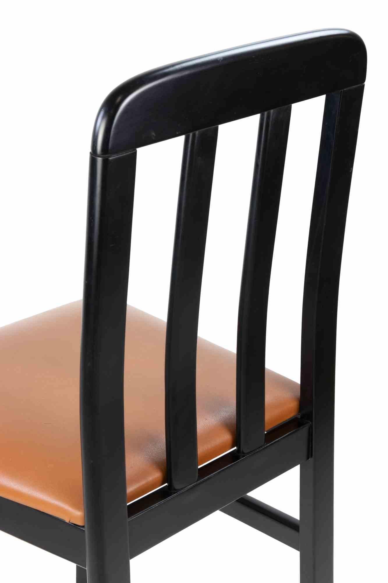 Sechs Vintage-Stühle im Art Déco-Stil, Italien 1970er Jahre (Italienisch) im Angebot