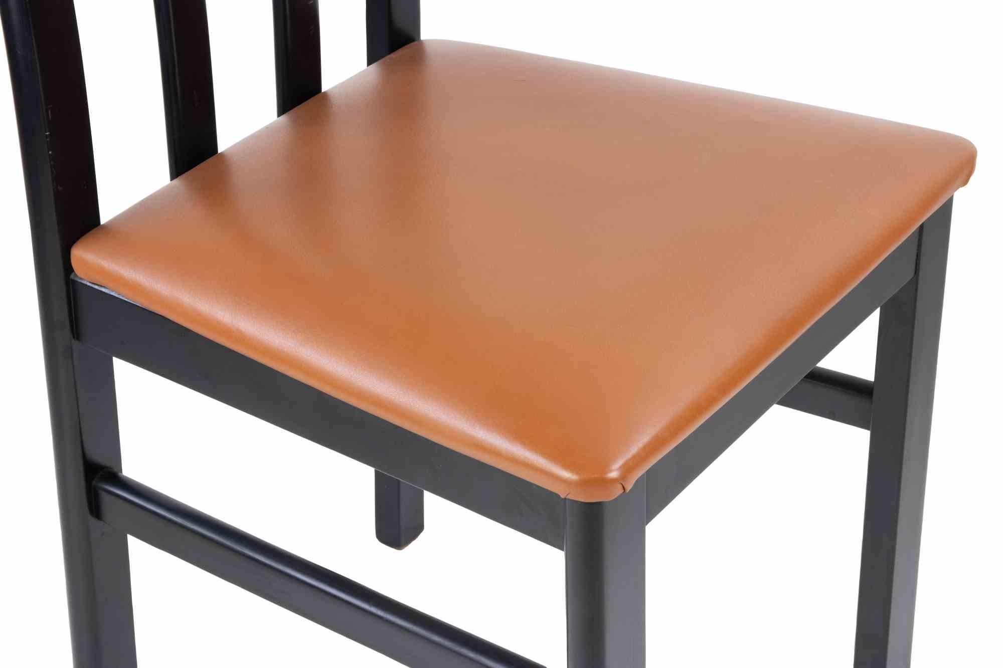 Sechs Vintage-Stühle im Art Déco-Stil, Italien 1970er Jahre (Holz) im Angebot