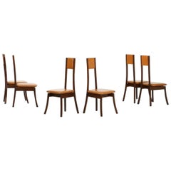 Six Vintage Chairs by Angelo Mangiarotti, Italy, 1970s