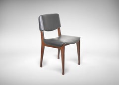 Sechs Vintage-Stühle aus Holz und Leder von Gio Ponti für MIM, 1950er Jahre