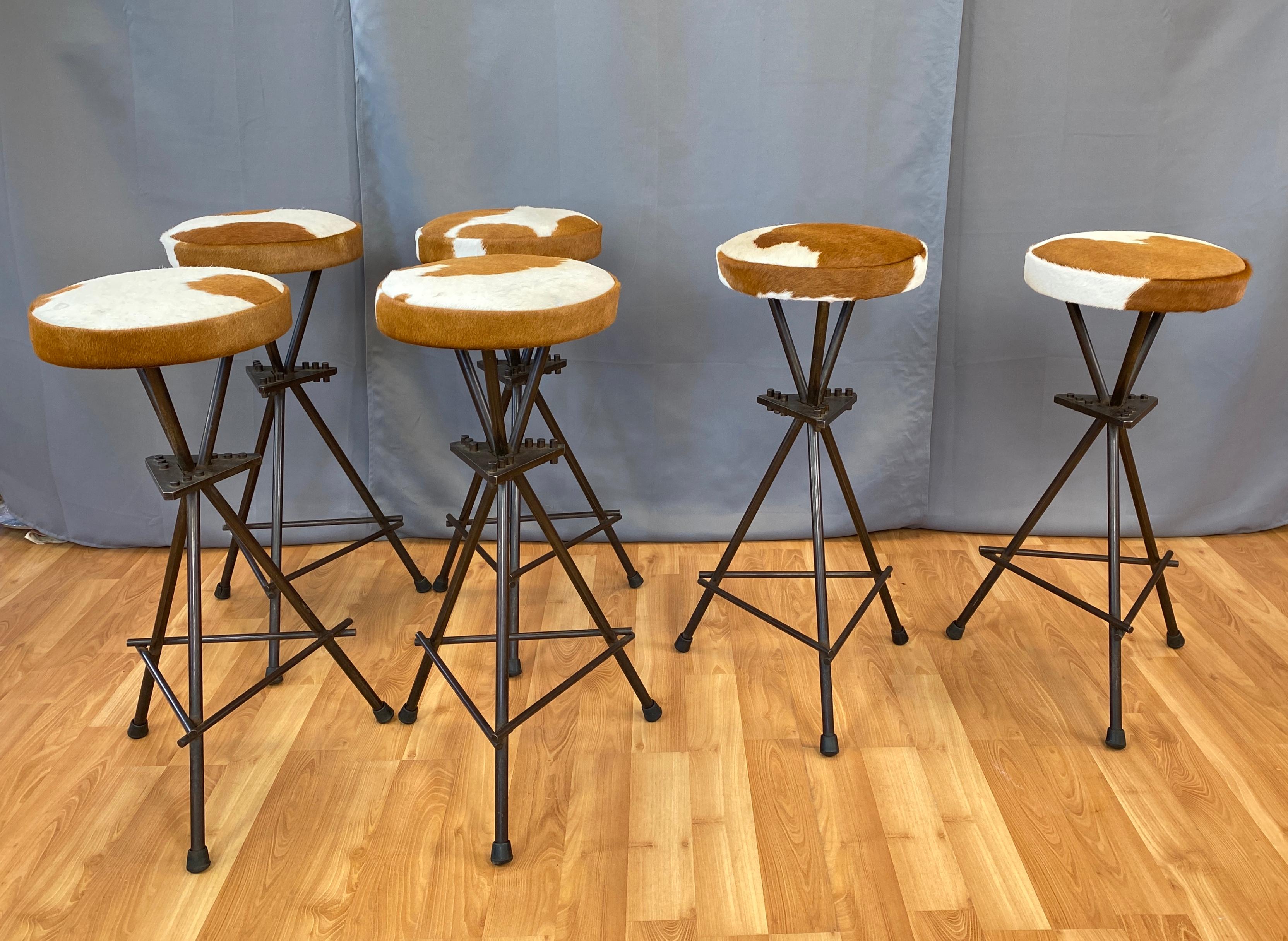 cowhide bar stools with backs