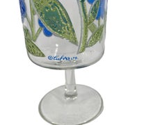 Six Vintage Culver Stemmed Coolers in the "Petite Fleur" Pattern