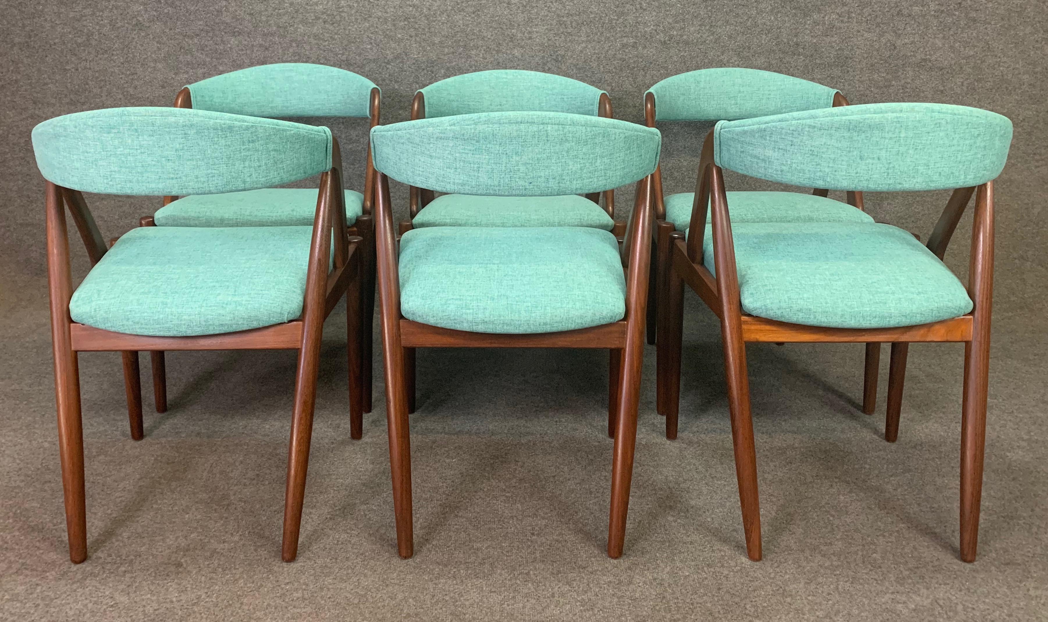 Woodwork Six Vintage Danish Midcentury Teak Dining Chairs 