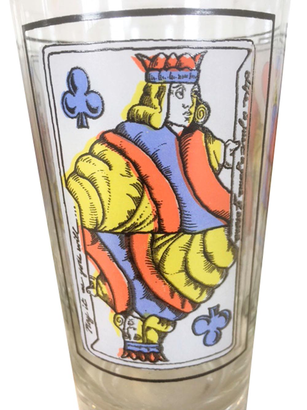 vintage playing card glasses