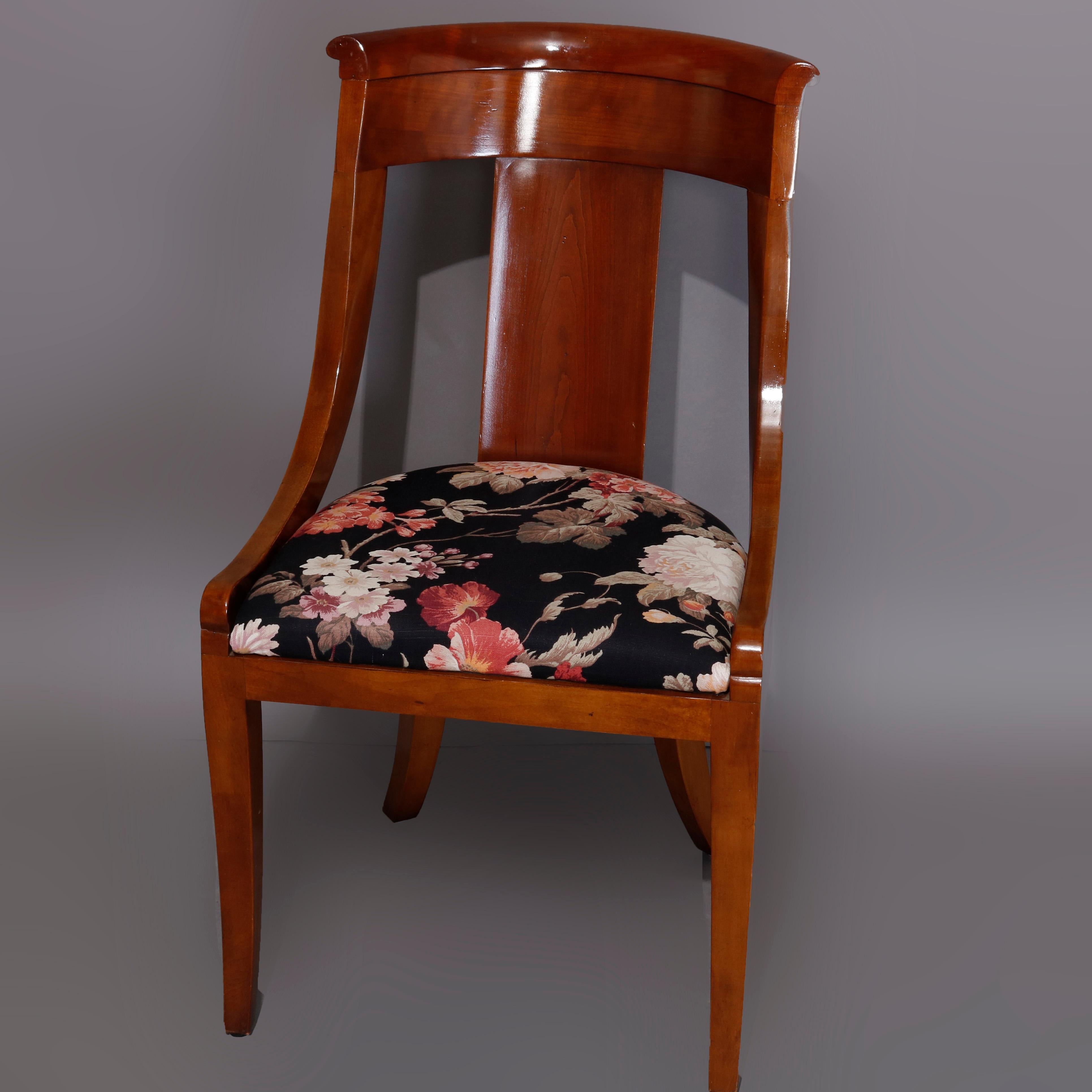 Six Vintage Flame Mahogany Gondola Dining Chairs by Baker Furniture 20th Century 2
