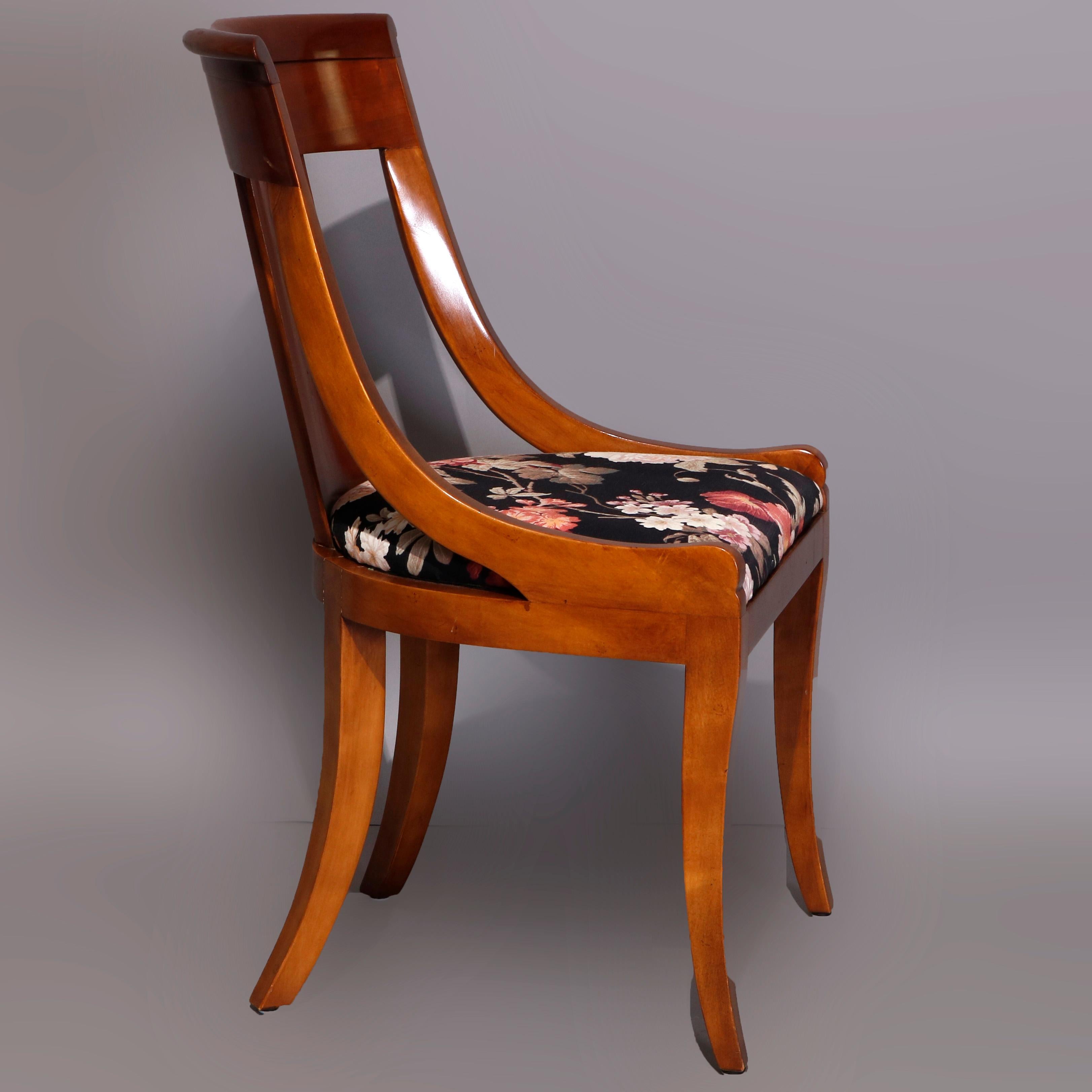 Six Vintage Flame Mahogany Gondola Dining Chairs by Baker Furniture 20th Century 9