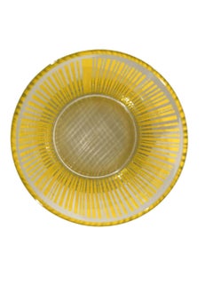 Six Vintage Georges Briard 'Icicle' Rocks Glasses in Yellow