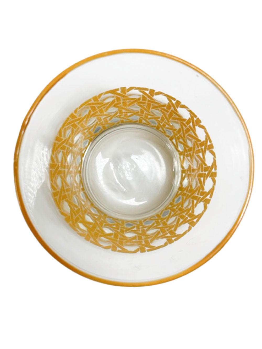 Sei bicchieri vintage Libbey Glass Co., modello Cane, Old Fashioned o Rocks In condizioni buone in vendita a Nantucket, MA