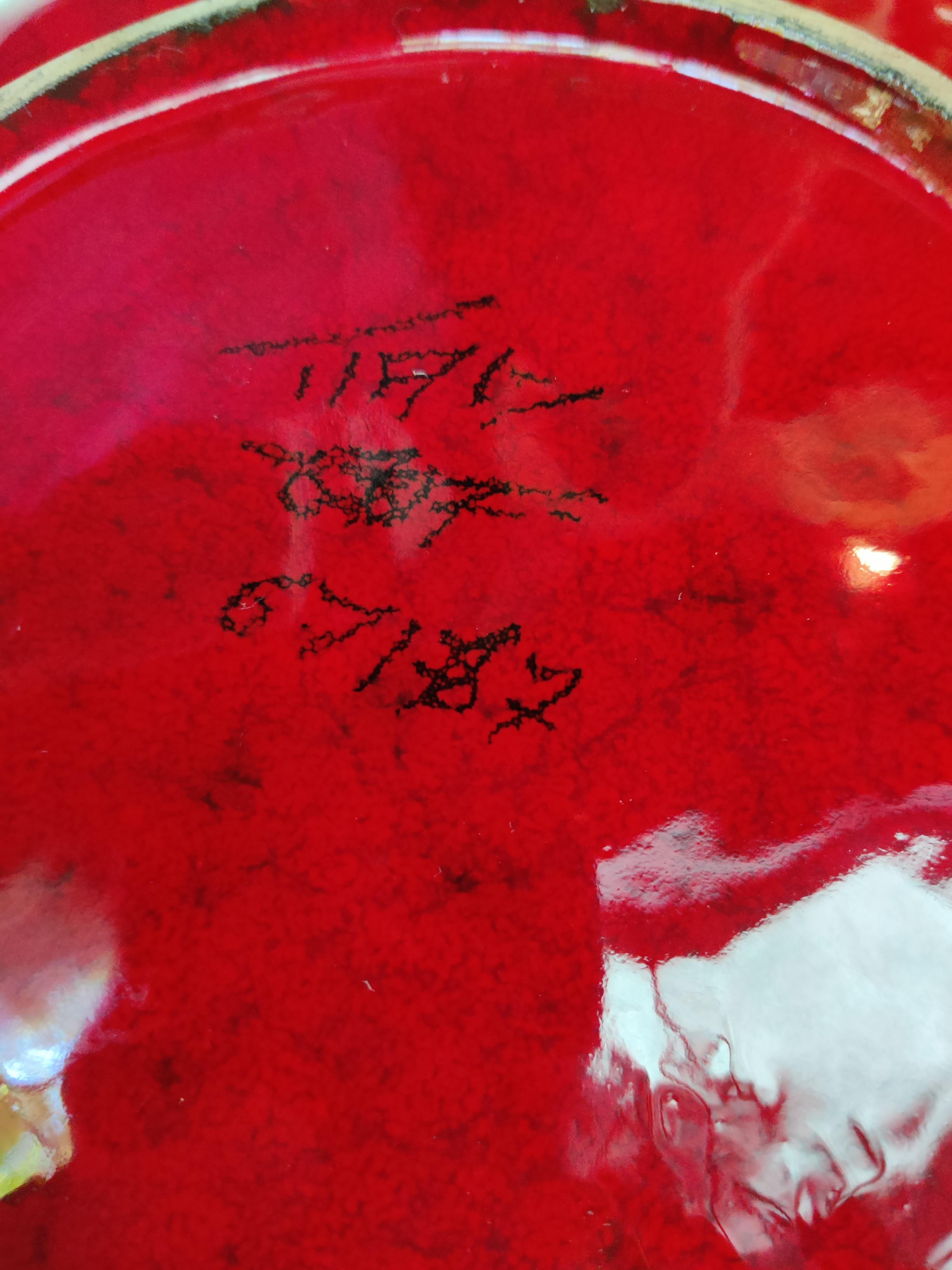 Six Vintage Red Majolica Ceramic Tomato Lunch/Salad Plates 5