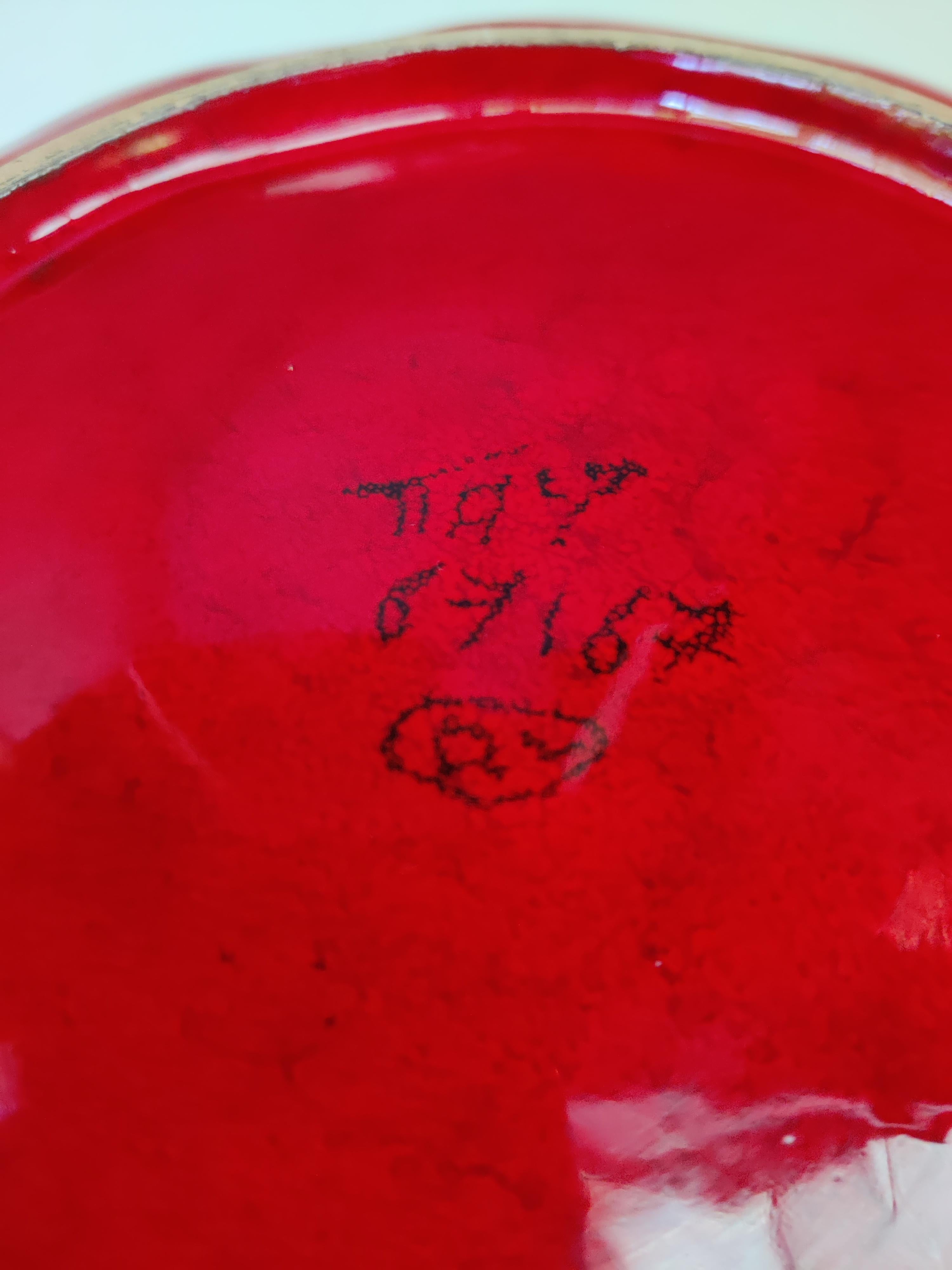 Six Vintage Red Majolica Ceramic Tomato Lunch/Salad Plates 4