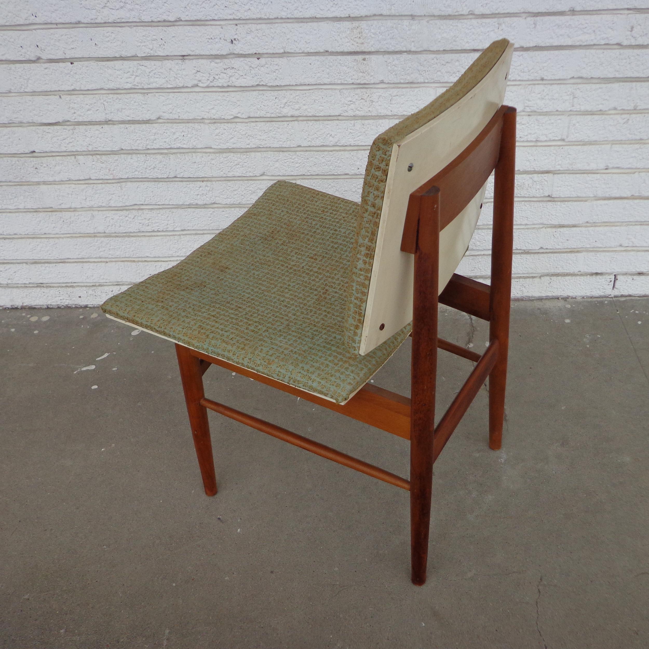 Six Vintage Scandinavian Dining Side Chairs Set 3