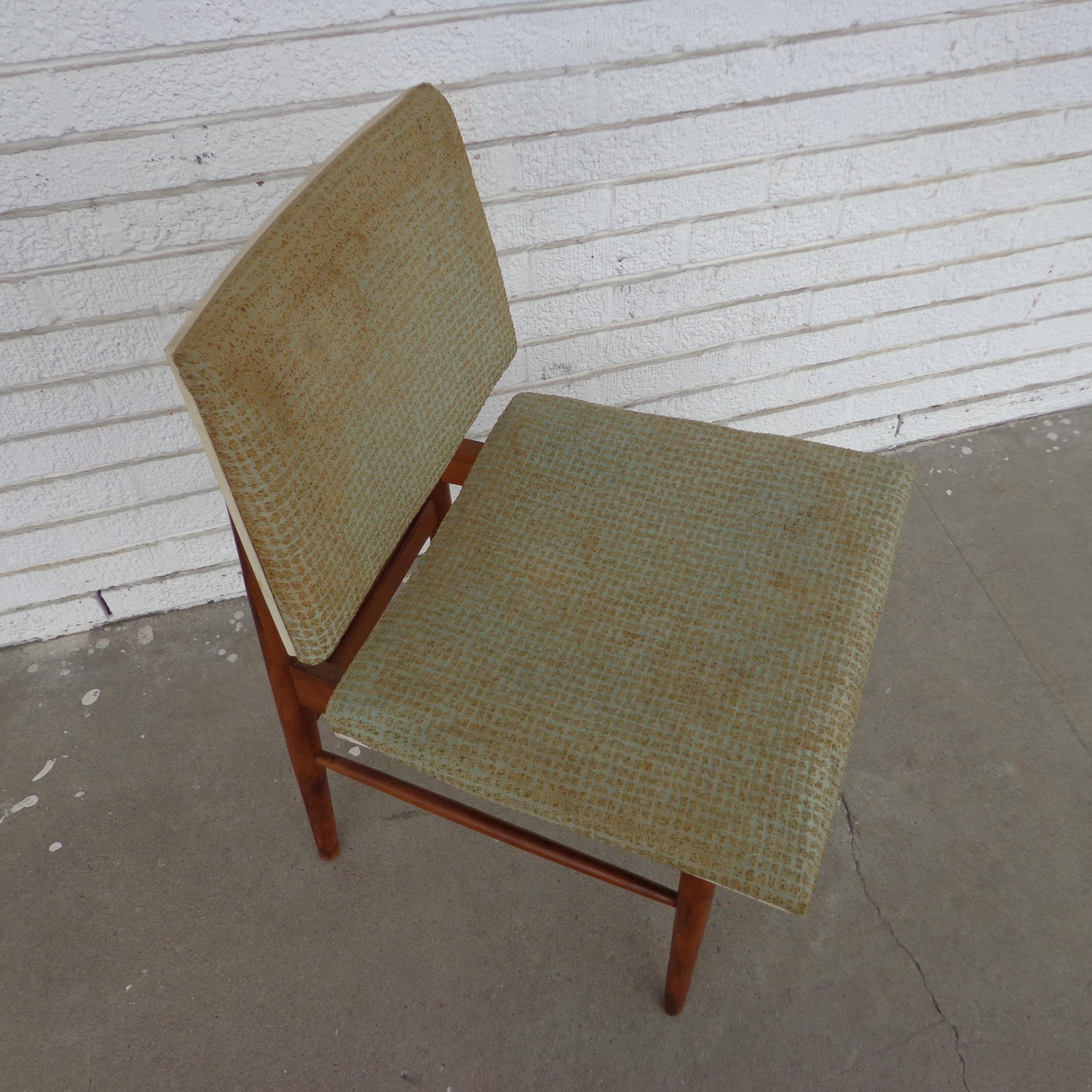 Six Vintage Scandinavian Dining Side Chairs Set 4