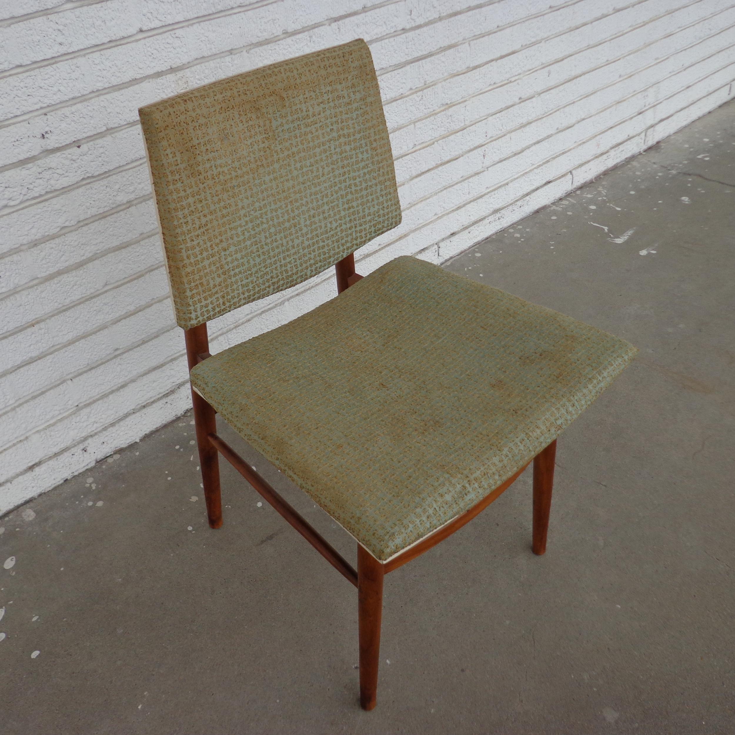 20th Century Six Vintage Scandinavian Dining Side Chairs Set For Sale