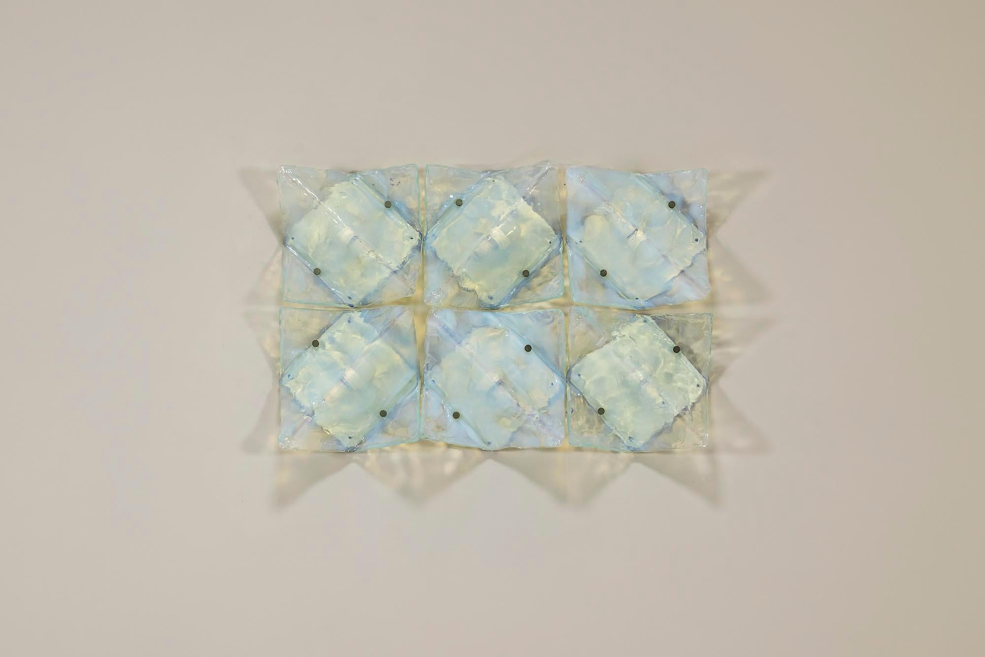 Italian Six Wall Lamps Model LP 253 by Carlo Nason for AV Mazzega, Italy 1970s For Sale