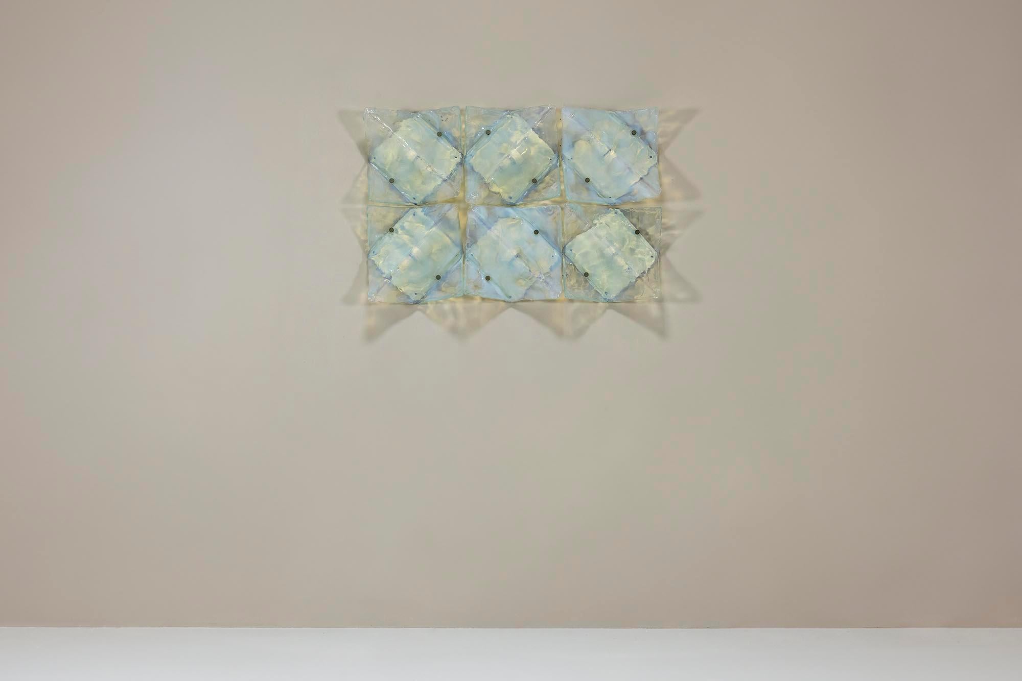 Six Wall Lamps Model LP 253 by Carlo Nason for AV Mazzega, Italy 1970s In Good Condition For Sale In Hellouw, NL