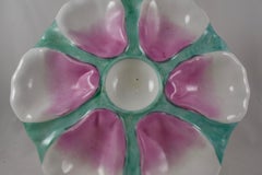 Six-Well French Porcelain Oyster Plate, Late 19th Century