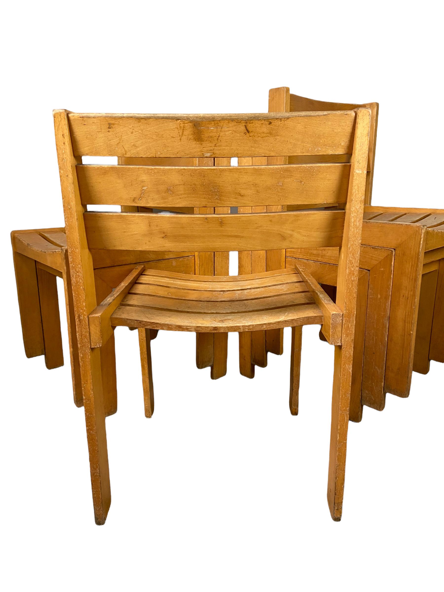Mid-20th Century Six “Wilkhahn” Stacking Chairs For Sale