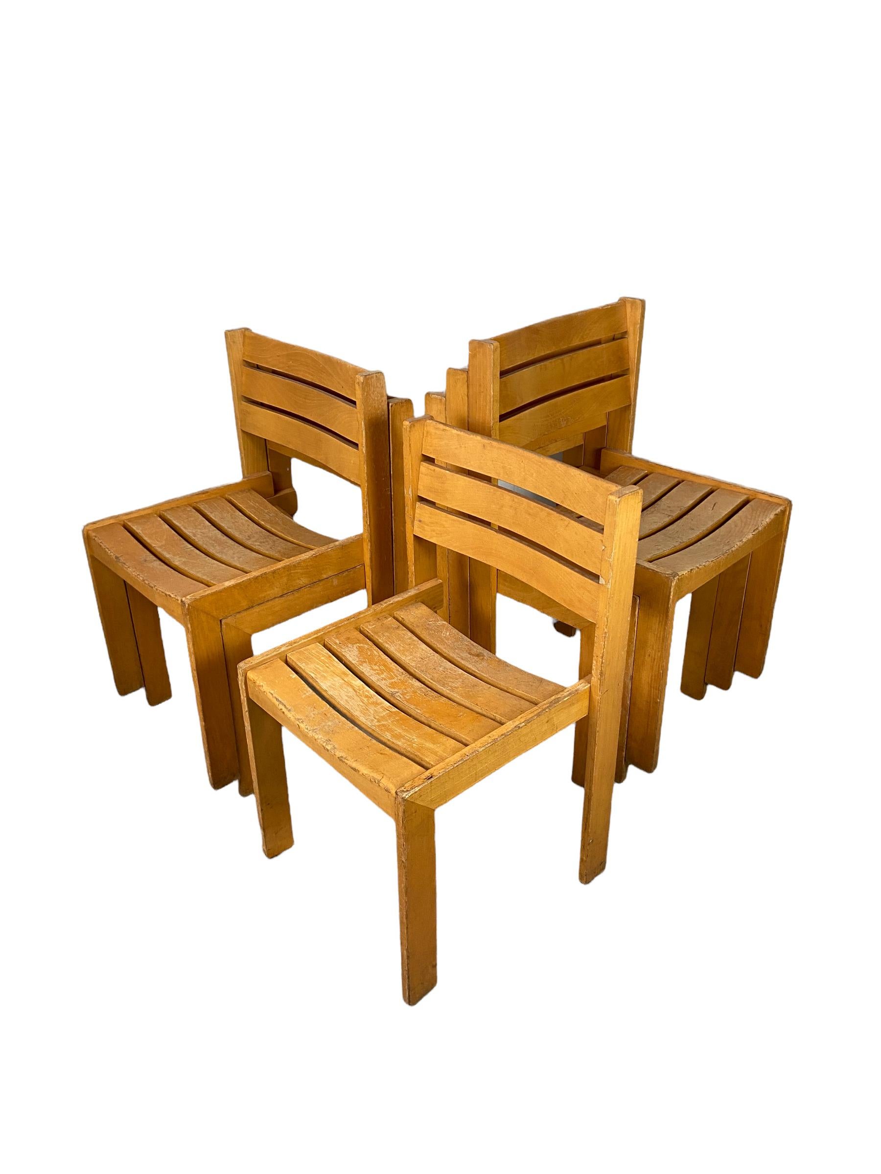 Six “Wilkhahn” Stacking Chairs For Sale 2