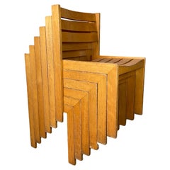 Retro Six “Wilkhahn” Stacking Chairs