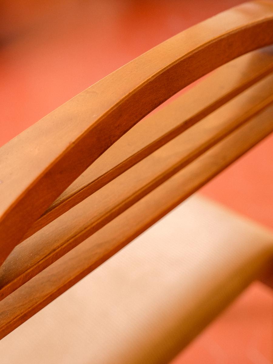 Pine Six Wooden Chairs, 60's, Mid-Century Italian design