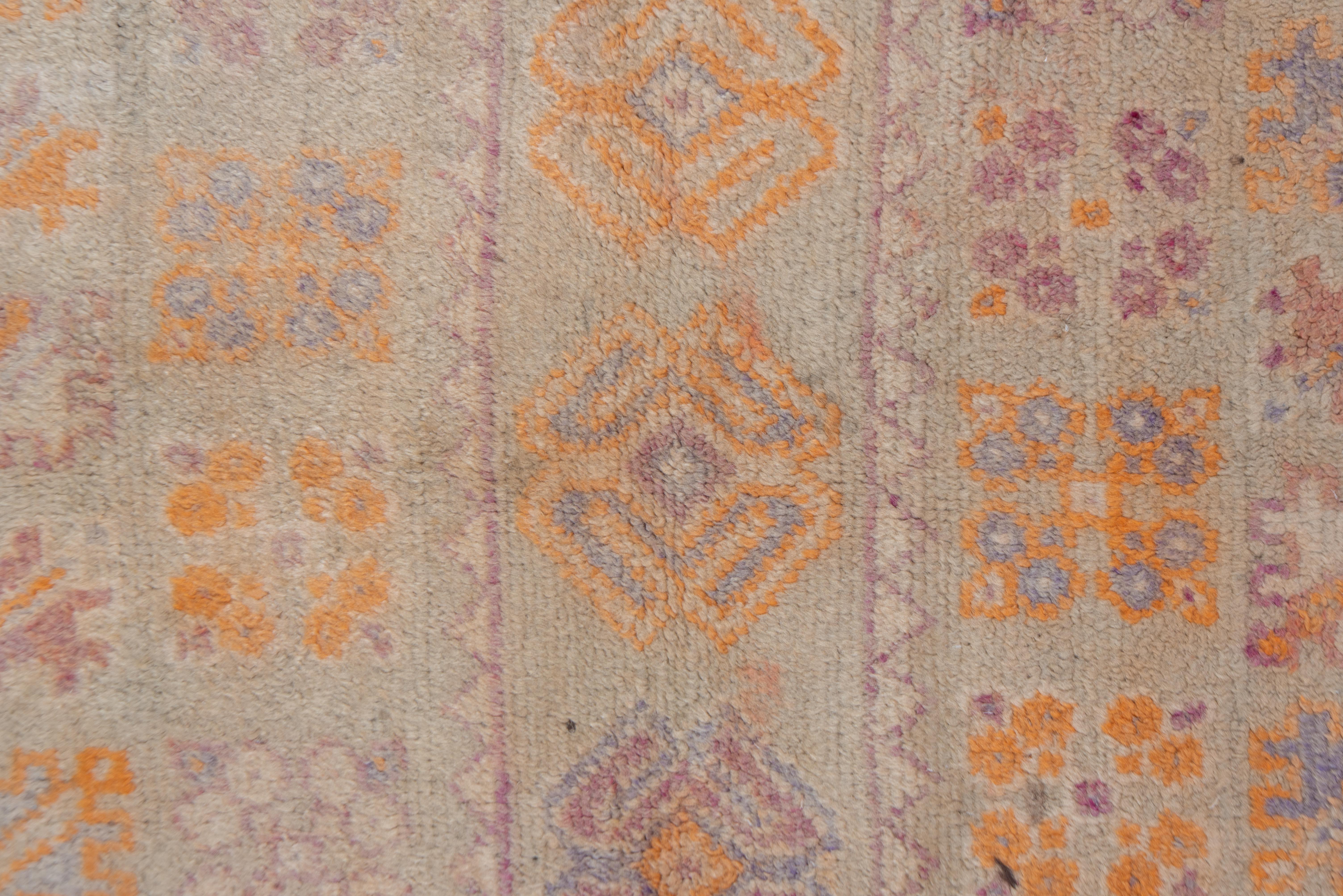 Sixteen Pink and Orange Motif Moroccan Rug For Sale 1